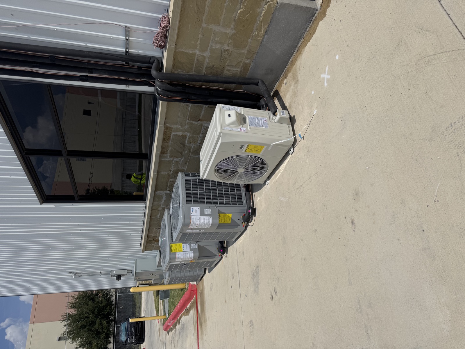 Commercial condenser unit installation, Austin TX